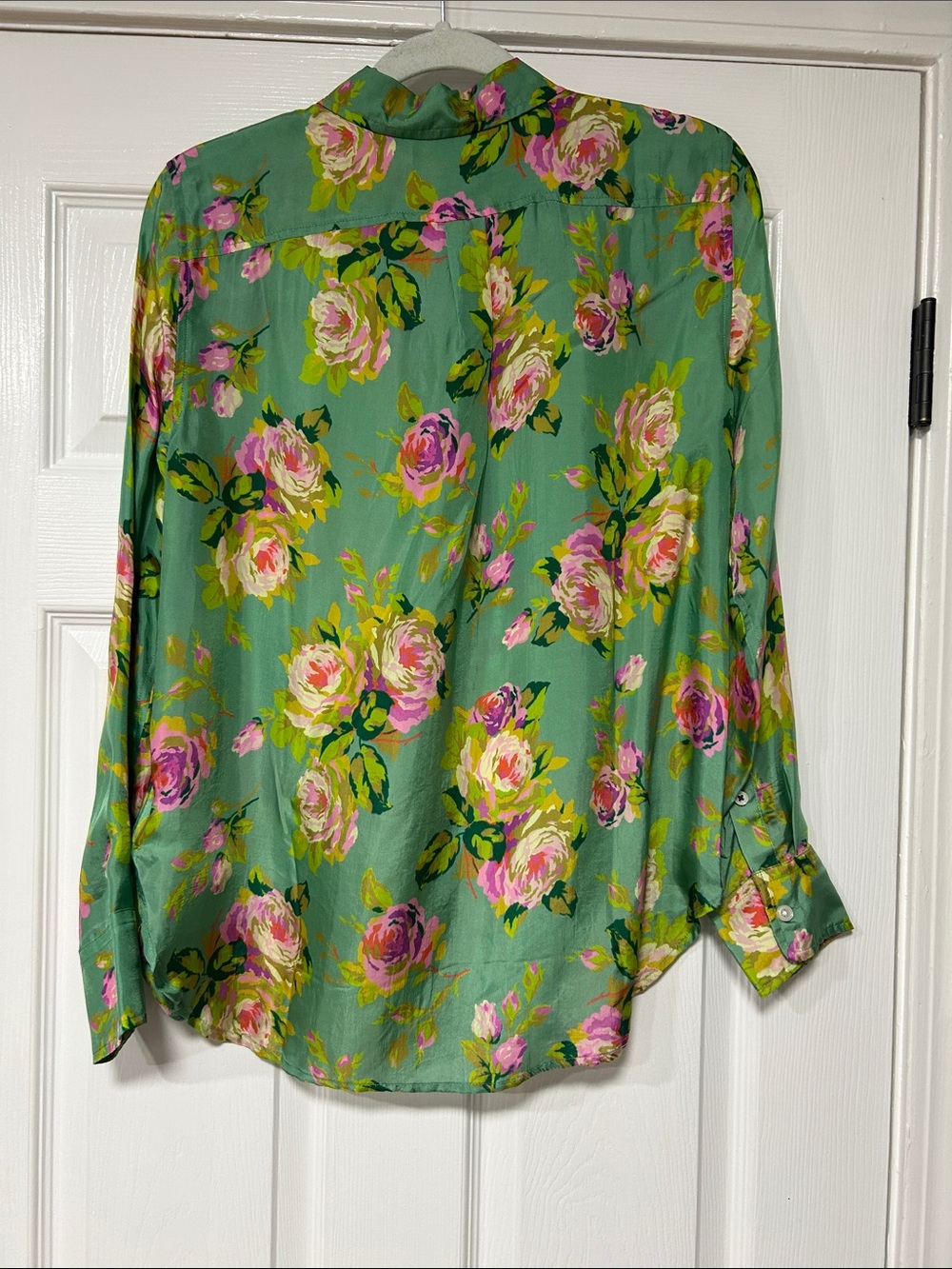 J.Crew Green cupro-blend Button-Down Shirt in rose garden - Picture 6 of 8